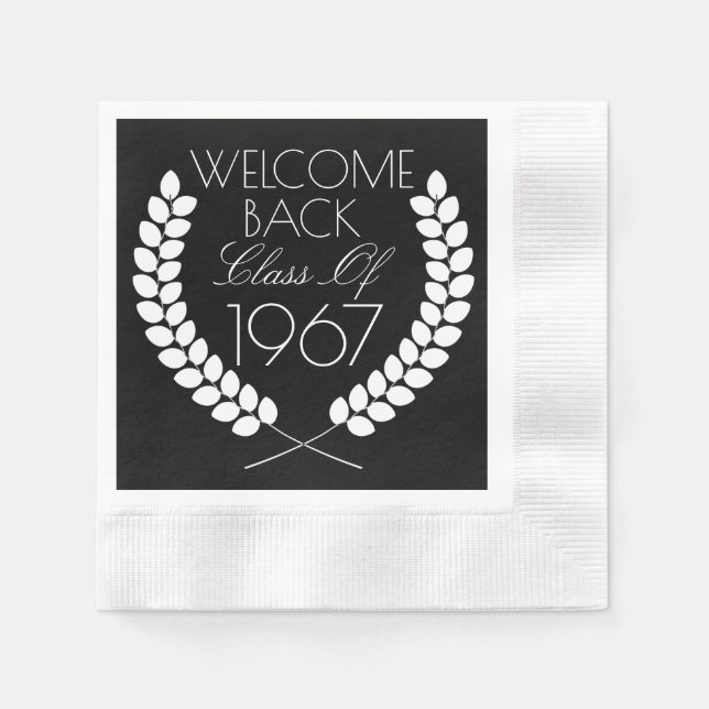 Welcome Back Class Of Paper Napkins (Front)