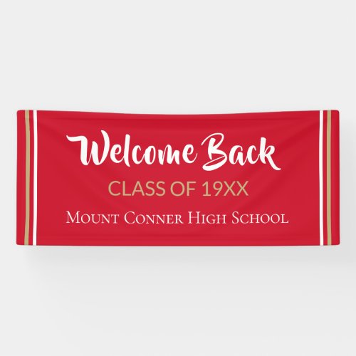 Welcome back Class Reunion banner