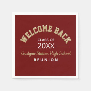 Welcome Back Class reunion paper Napkins