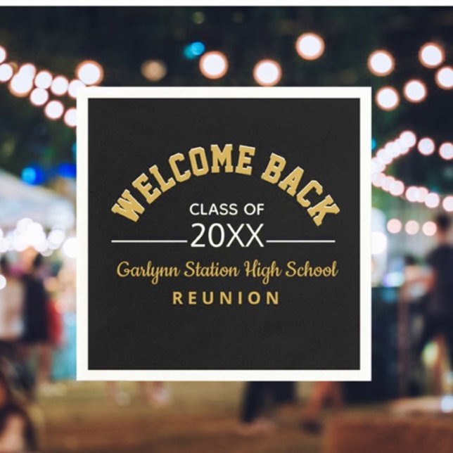 Welcome Back Class reunion paper Napkins (Creator Uploaded)