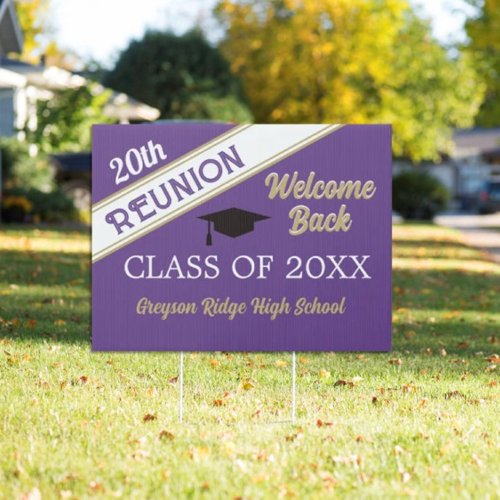 Welcome Back Class Reunion Yard Sign