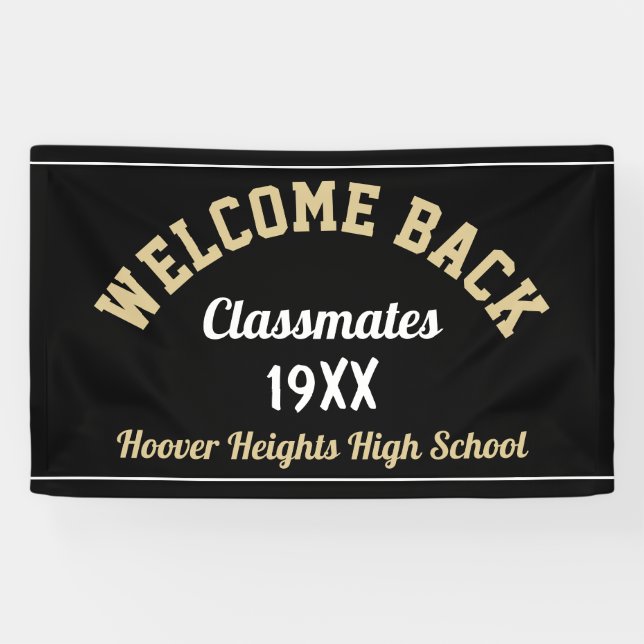 Welcome Back Classmates Class reunion banner (Horizontal)