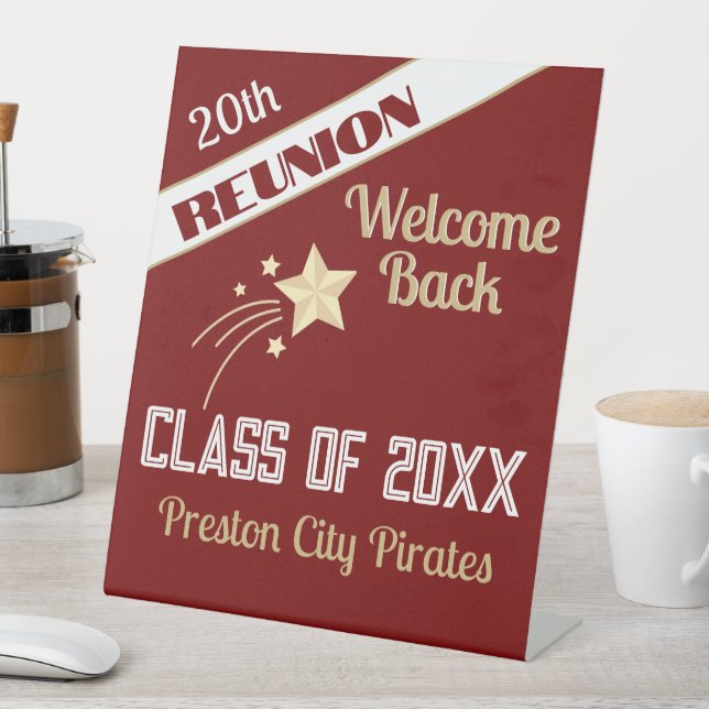Welcome Back Classmates Reunion  Pedestal Sign (In SItu)