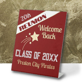 Welcome Back Classmates Reunion Pedestal Sign