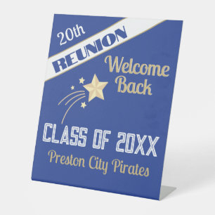 Welcome Back Classmates Reunion  Pedestal Sign