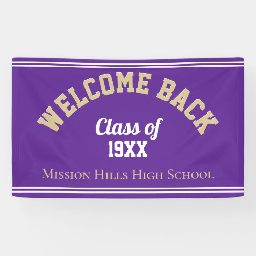 Welcome Back Custom Class reunion banner
