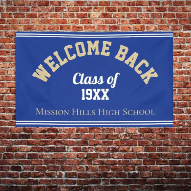 Welcome Back! Custom Class reunion banner | Zazzle