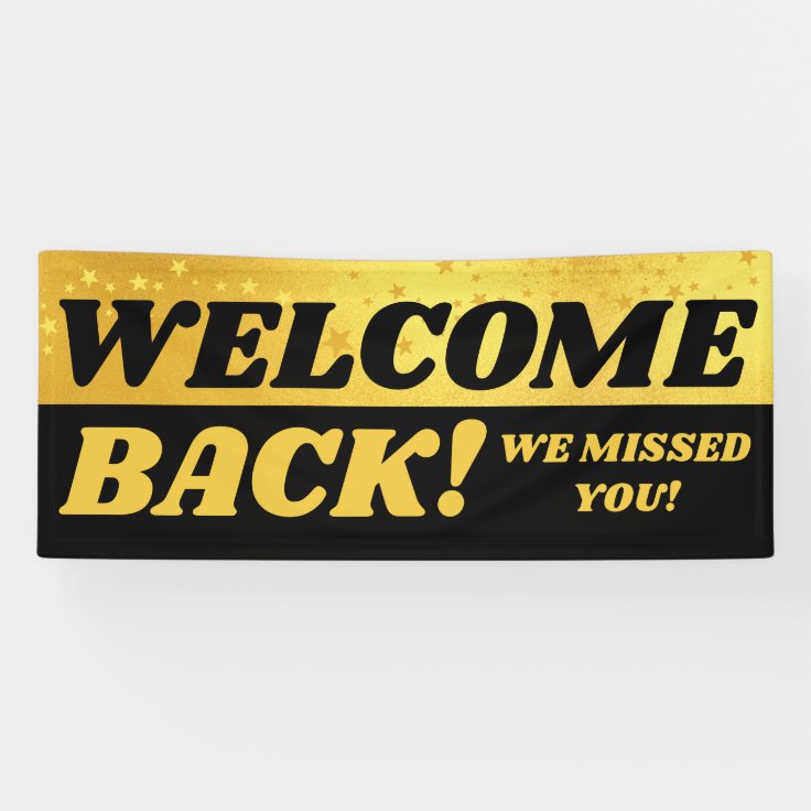 Welcome Back customer employee student re-opening Banner | Zazzle