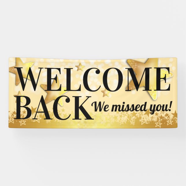 Welcome Back customer or employee re-opening Banner (Horizontal)