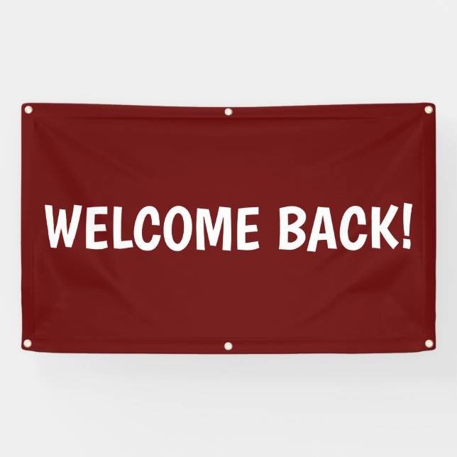 Welcome Back! Customizable Outdoor Banner (Horizontal)