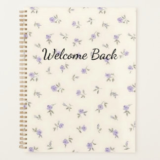 Welcome Back Floral Notebook for Student