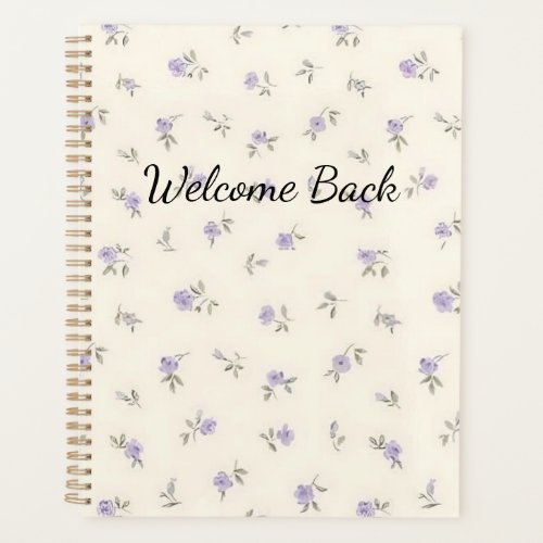 Welcome Back Floral Notebook for Student