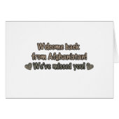 Welcome Back from Afghanistan (Front Horizontal)