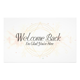 Welcome Back I’m Glad You’re Here Elegant Floral Photo Print