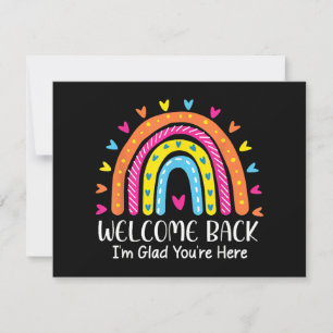Welcome Back I'm Glad You're Here First Day Of Sch Holiday Card