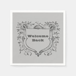 Welcome Back Medival Ornate Shield Employee Napkins