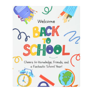 welcome back school bulletin boards metal print