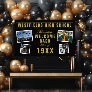 Welcome Back School Reunion Four Photo Collage Banner