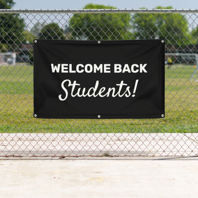 Welcome Back Students Customizable Outdoor Banner (Insitu)