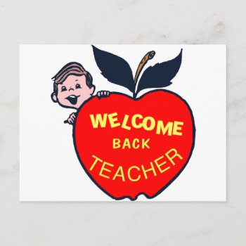 Welcome Back Teacher Postcard by AutismZazzle at Zazzle