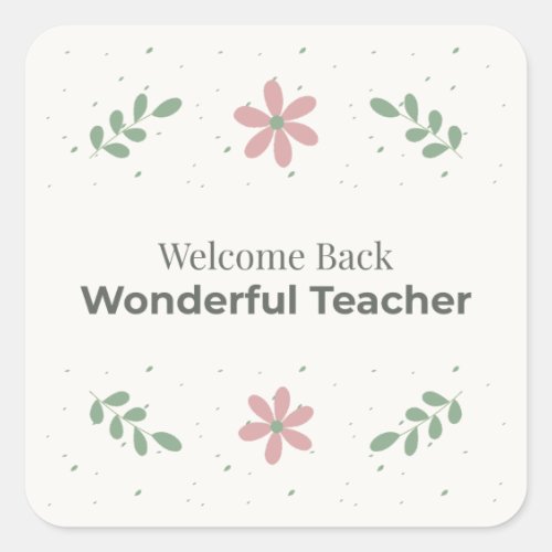 Welcome Back Teacher Sticker | Back to School Gift