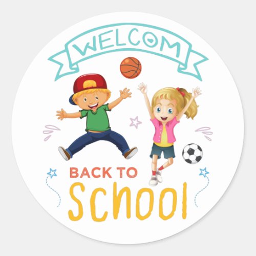 Welcome Back To School 2022 first day school  Classic Round Sticker