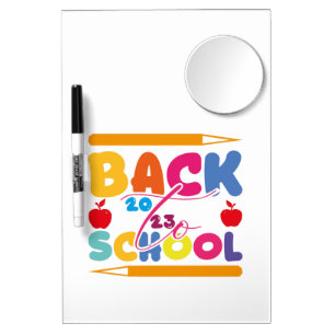 Welcome Back To School 2023 Dry Erase Board With Mirror