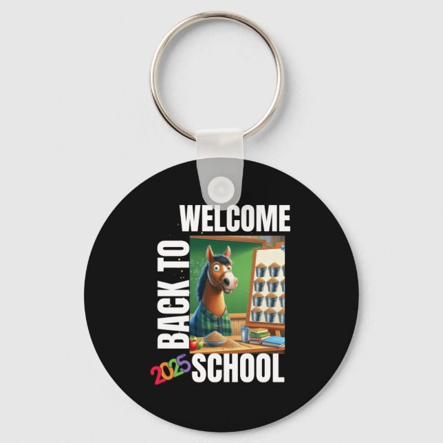 Welcome Back To School 2025 Sticker  Keychain (Front)