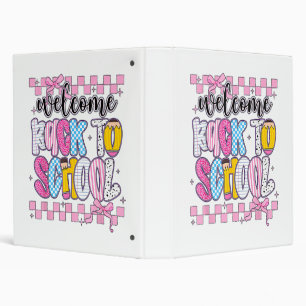 Welcome Back to School 2026 First Day Teachers Stu 3 Ring Binder