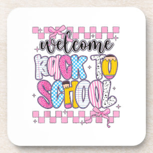 Welcome Back to School 2026 First Day Teachers Stu Beverage Coaster