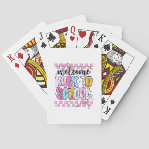 Welcome Back to School 2026 First Day Teachers Stu Poker Cards