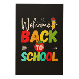 Welcome Back to School 2026 Teachers Students Wood Wall Art