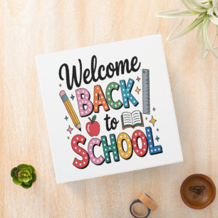 Welcome Back To School 3 Ring Binder