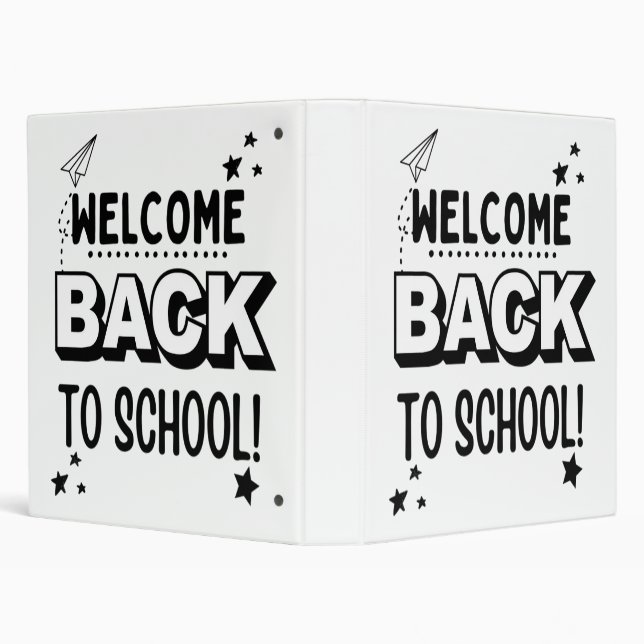 Welcome Back to school! 3 Ring Binder (Background)