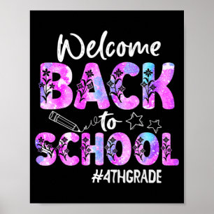 Welcome Back To School 4th Grade Back To School  Poster