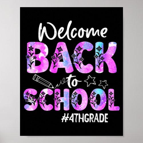 Welcome Back To School 4th Grade Back To School  Poster