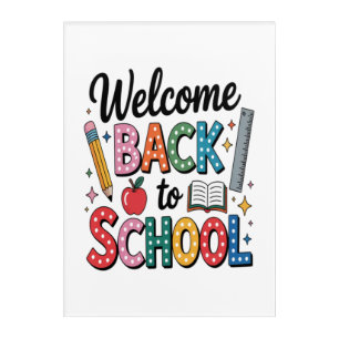 Welcome Back To School Acrylic Print