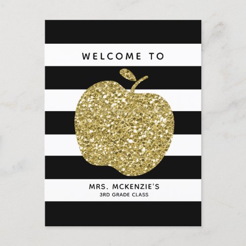 Welcome Back to School Apple Personalized Postcard