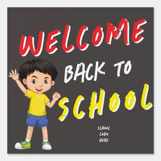 Welcome Back to School Banner – Customizable Class Sign (Front)