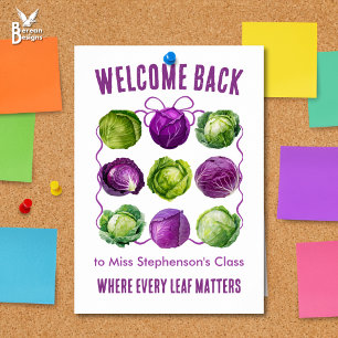 Welcome Back To School Bulletin Board Cabbages Poster