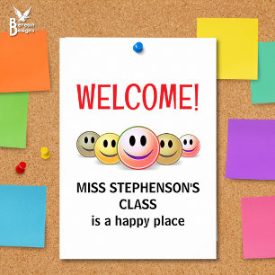 Welcome Back To School Bulletin Board Smiles Poster