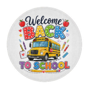 Welcome Back to School Bus Driver First Day Cutting Board