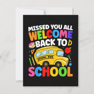Welcome Back to School Bus Driver First Day Holiday Card