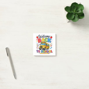 Welcome Back to School Bus Driver First Day Post-it Notes