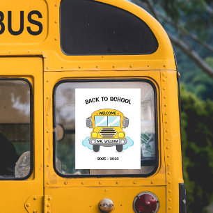 Welcome Back to School Bus Driver Foam Board