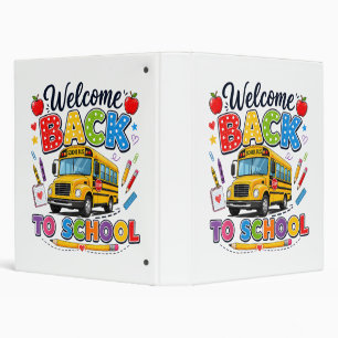 Welcome Back to School Bus Driver Tees First Day o 3 Ring Binder