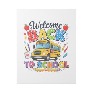Welcome Back to School Bus Driver Tees First Day o Gallery Wrap