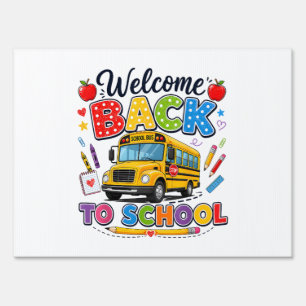Welcome Back to School Bus Driver Tees First Day o Sign