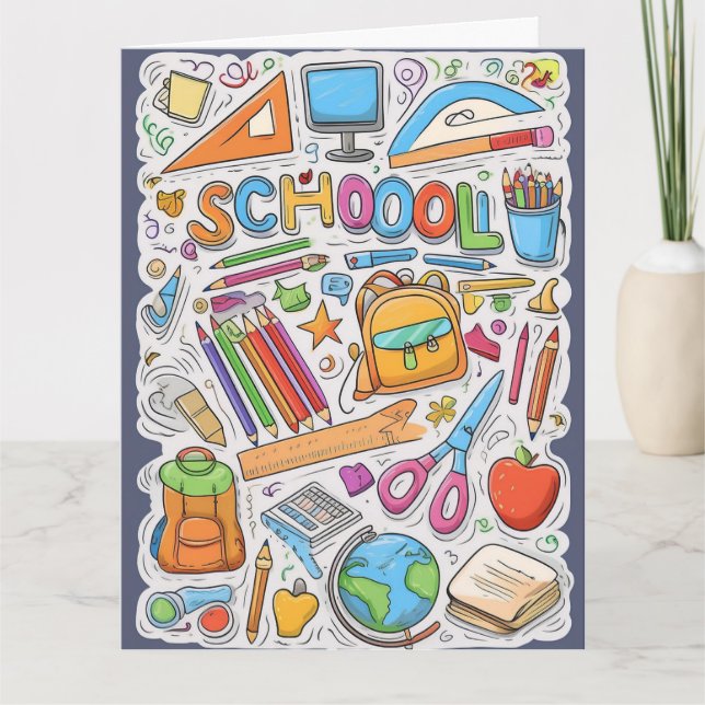  Welcome back to school! Card (Front)