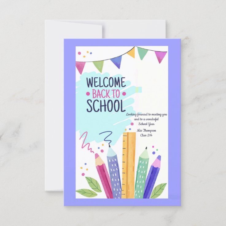 Back to School Card Zazzle